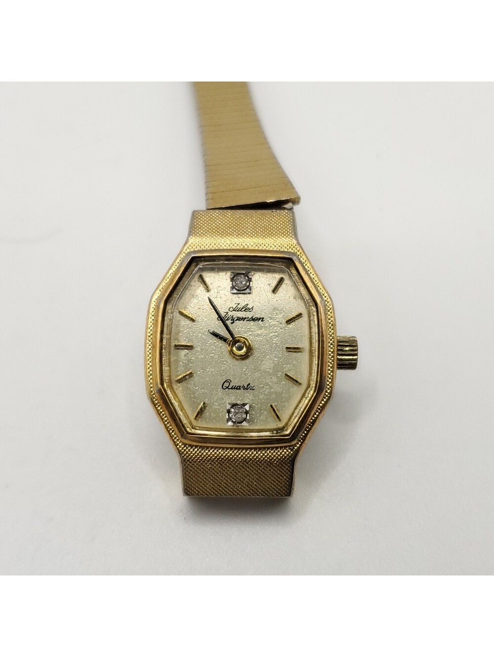 Vintage Jules Jurgensen Ladies Quartz Watch 16mm For Parts Or Repair